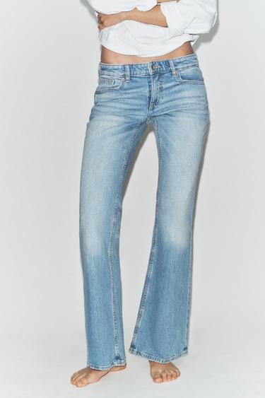 TRF BOOTCUT LOW-RISE JEANS - Light blue by Zara