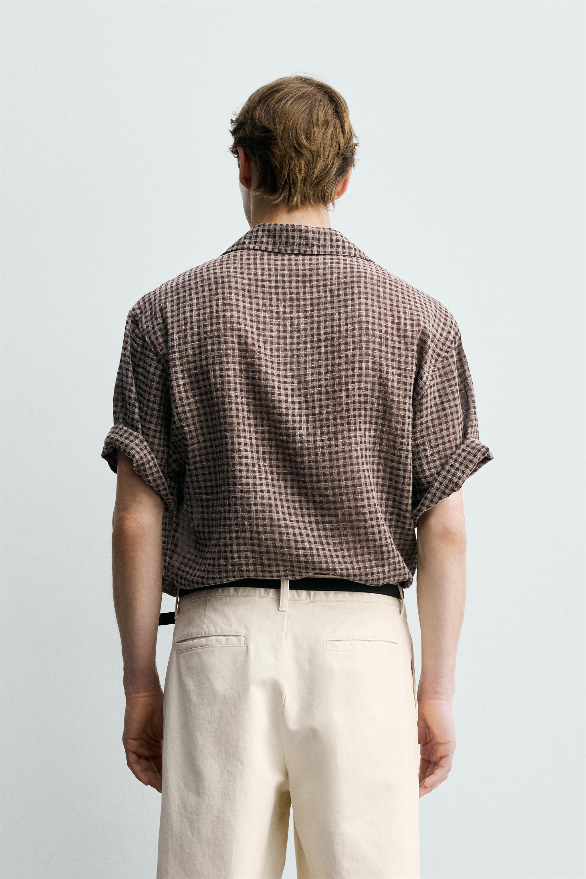CHEMISE RELAXED FIT JACQUARD CARREAUX
