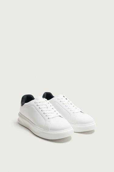 TRAINERS WITH HEEL DETAIL - White by Zara