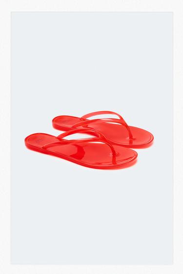 SANDALES PLATES JELLY LIMITED EDITION - Orange de Zara