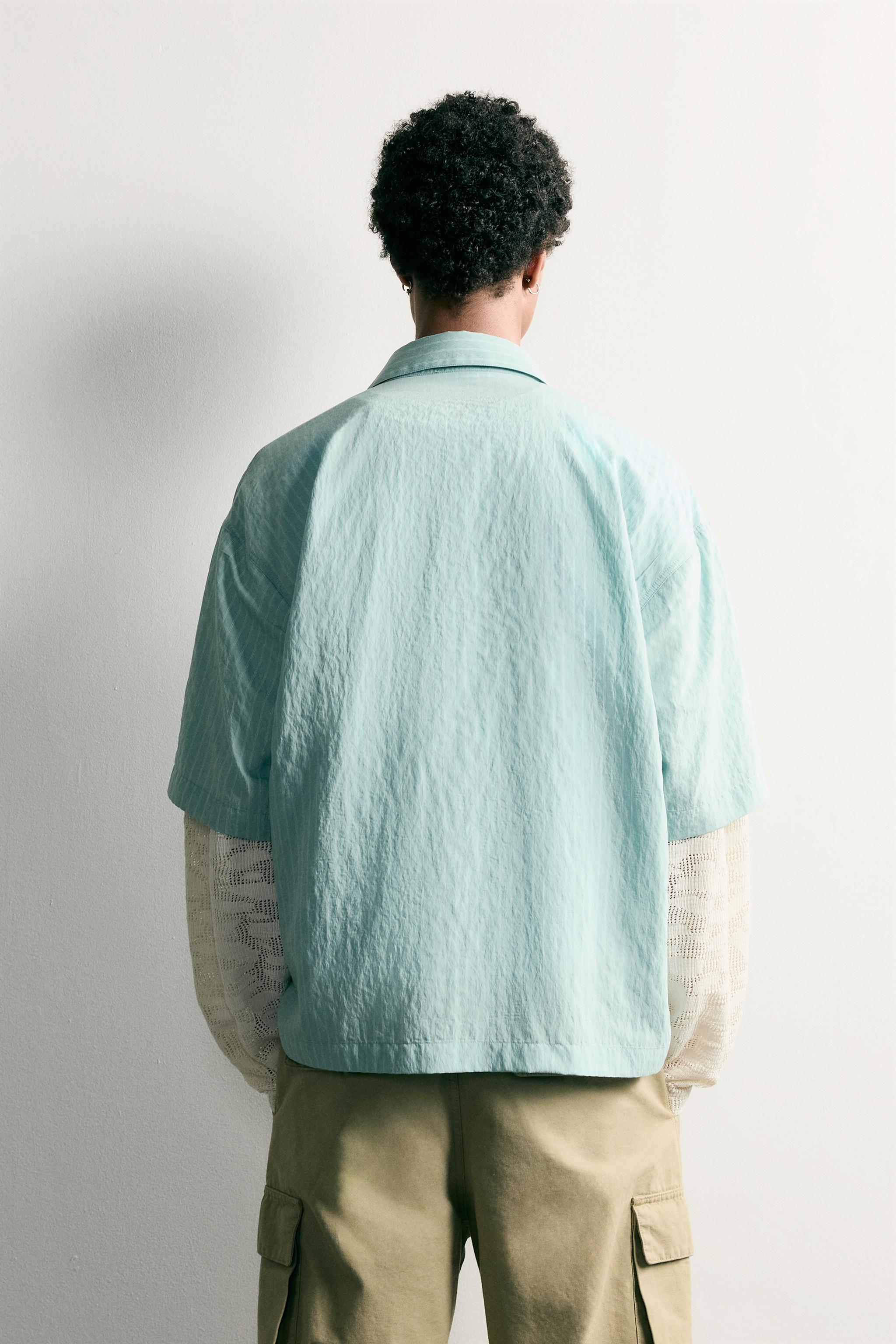 CHEMISE RELAXED FIT MANCHES EFFET SUPERPOSITION