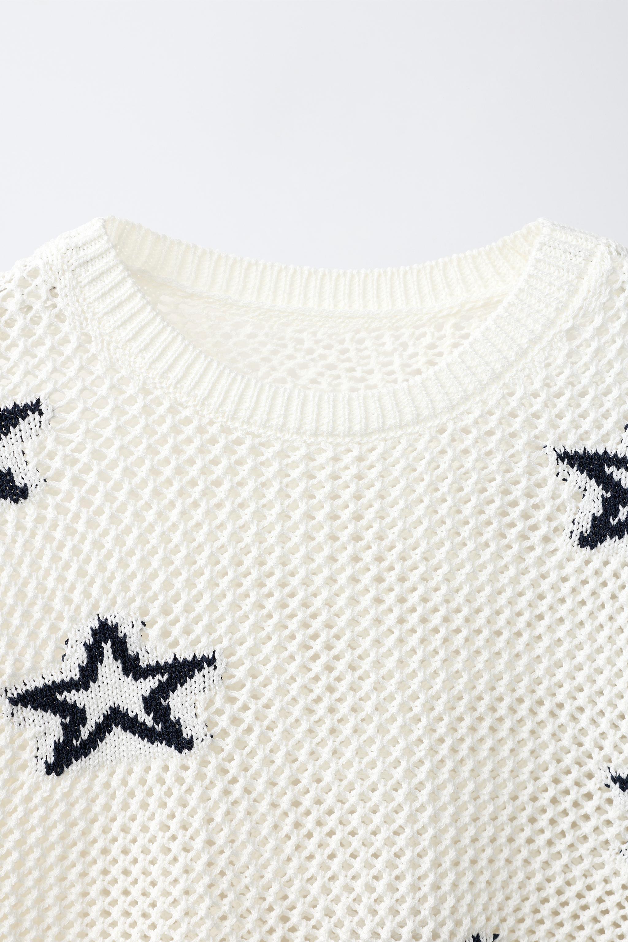 Детские свитеры Zara STAR PRINT RED JUMPER — фото 4