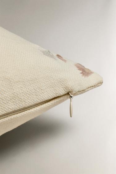 EMBROIDERED CUSHION COVER - Ecru by Zara - Image 3