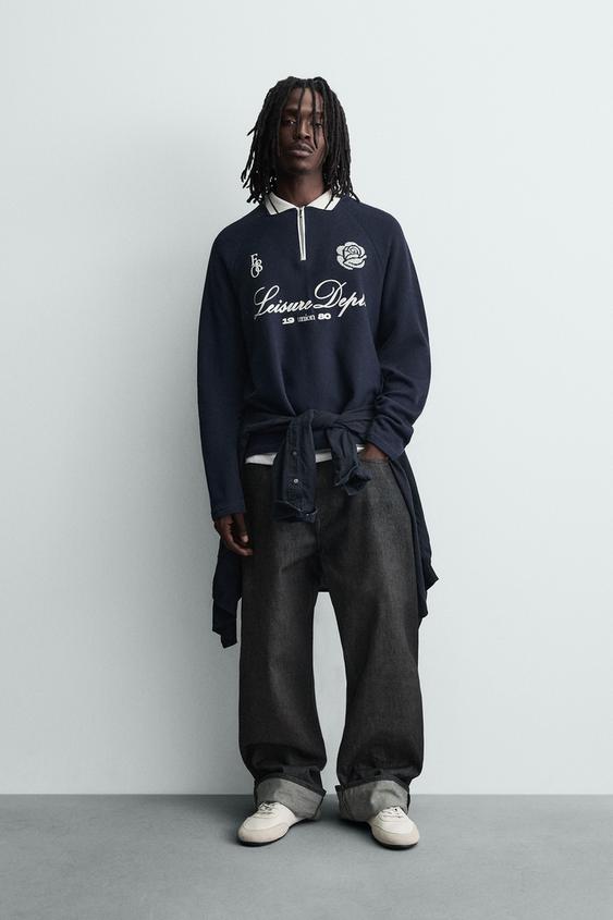 PRINTED POLO SHIRT. CONTRAST