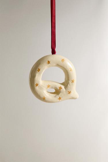 LETTER Q CHRISTMAS TREE DECORATION - Ecru by Zara - Image 0