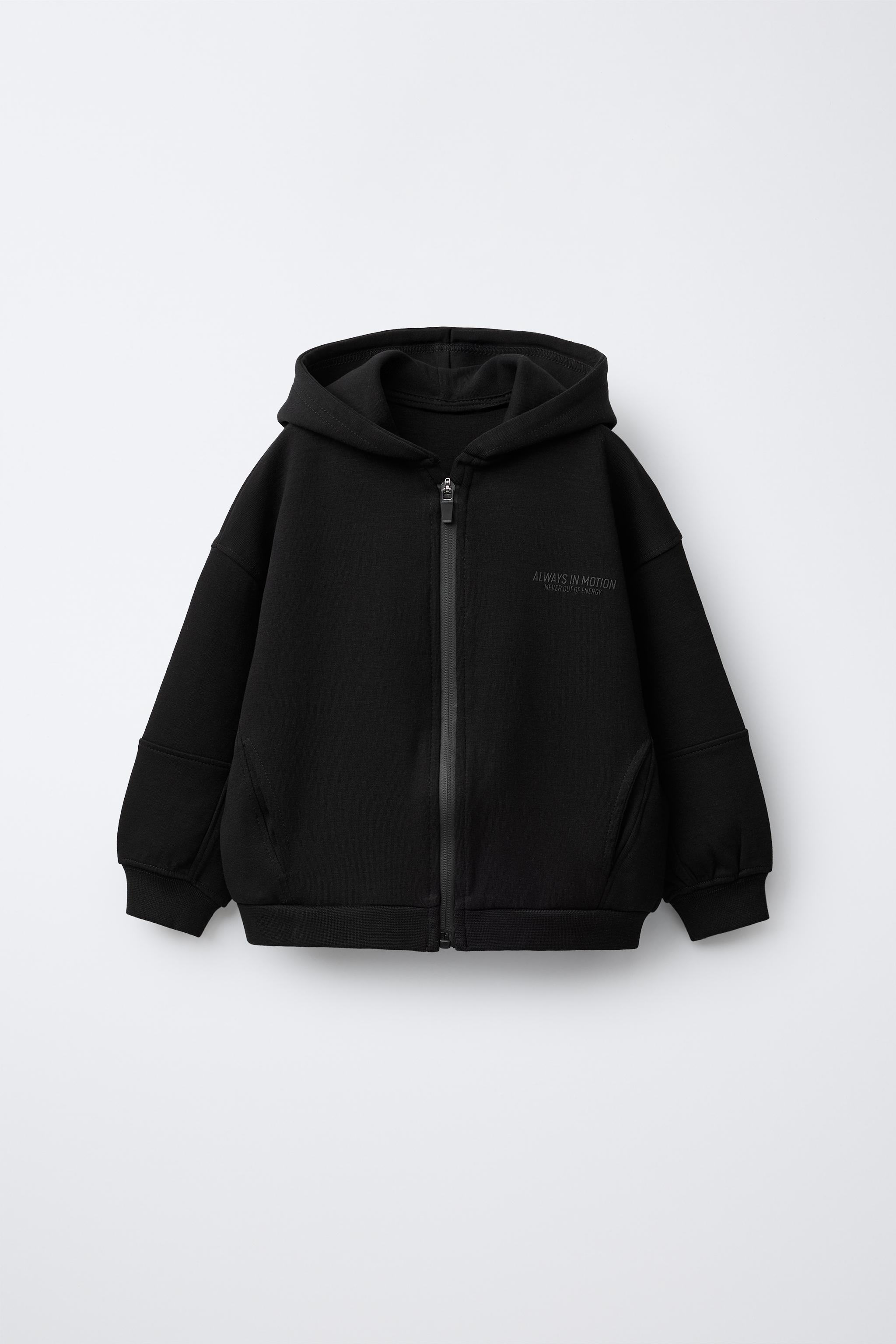 INTERLOCK ZIP SWEATSHIRT - Black | ZARA United States