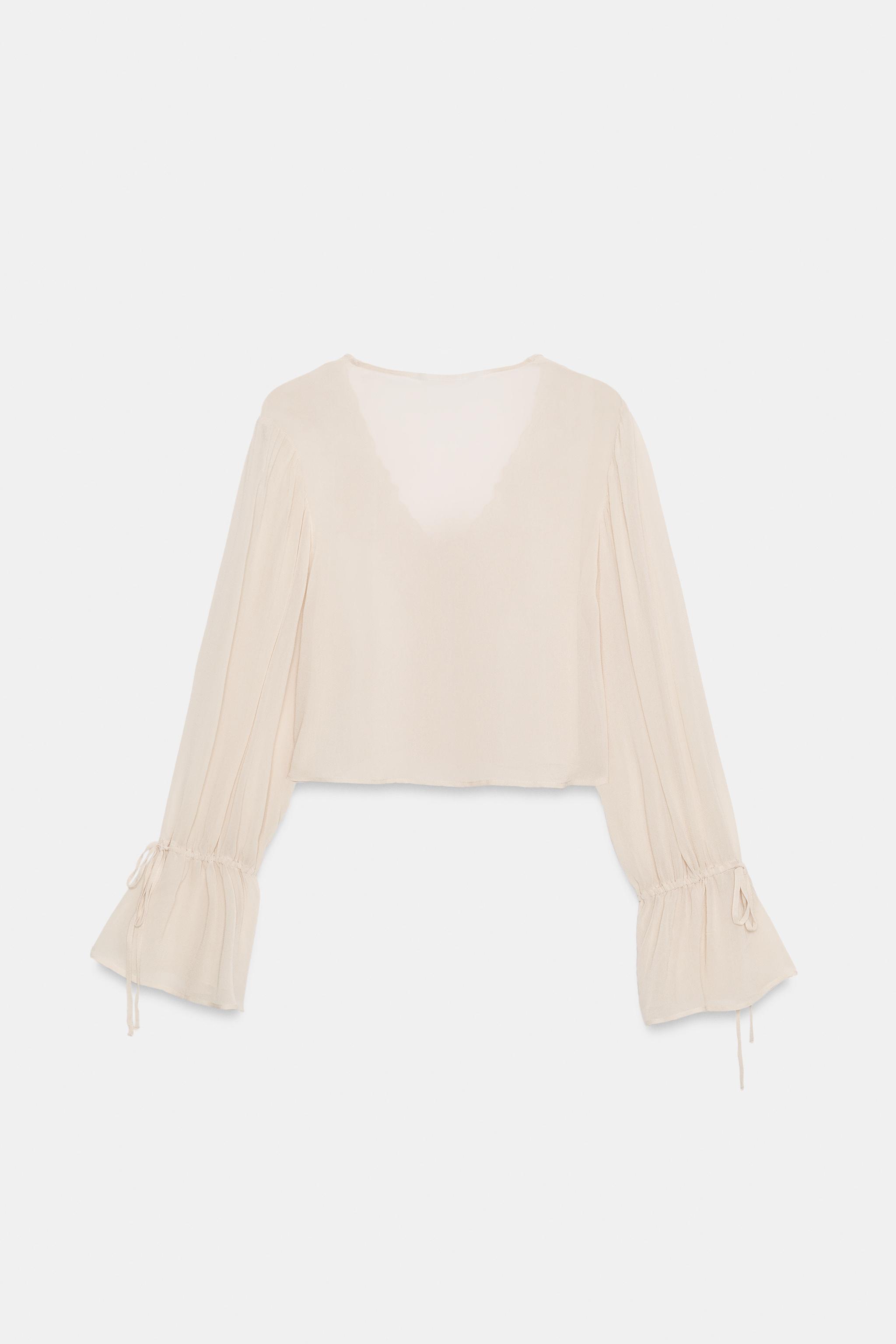 EMBROIDERED TIE TOP
