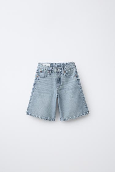 LONG DENIM BERMUDA SHORTS - Blue by Zara - Image 0