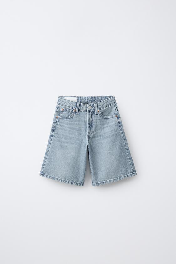 BERMUDA LONGUE EN JEAN - Bleu de Zara - Image 0