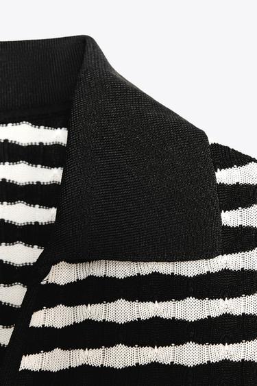 POLO JACQUARD - Noir / Blanc de Zara - Image 5