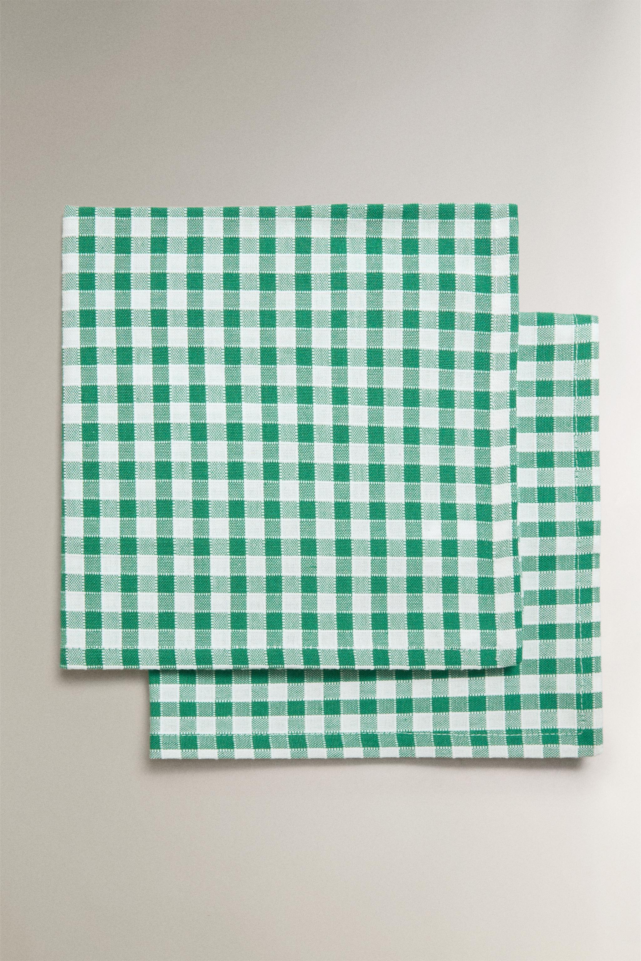 Zara GINGHAM NAPKIN PACK (PACK OF 2)