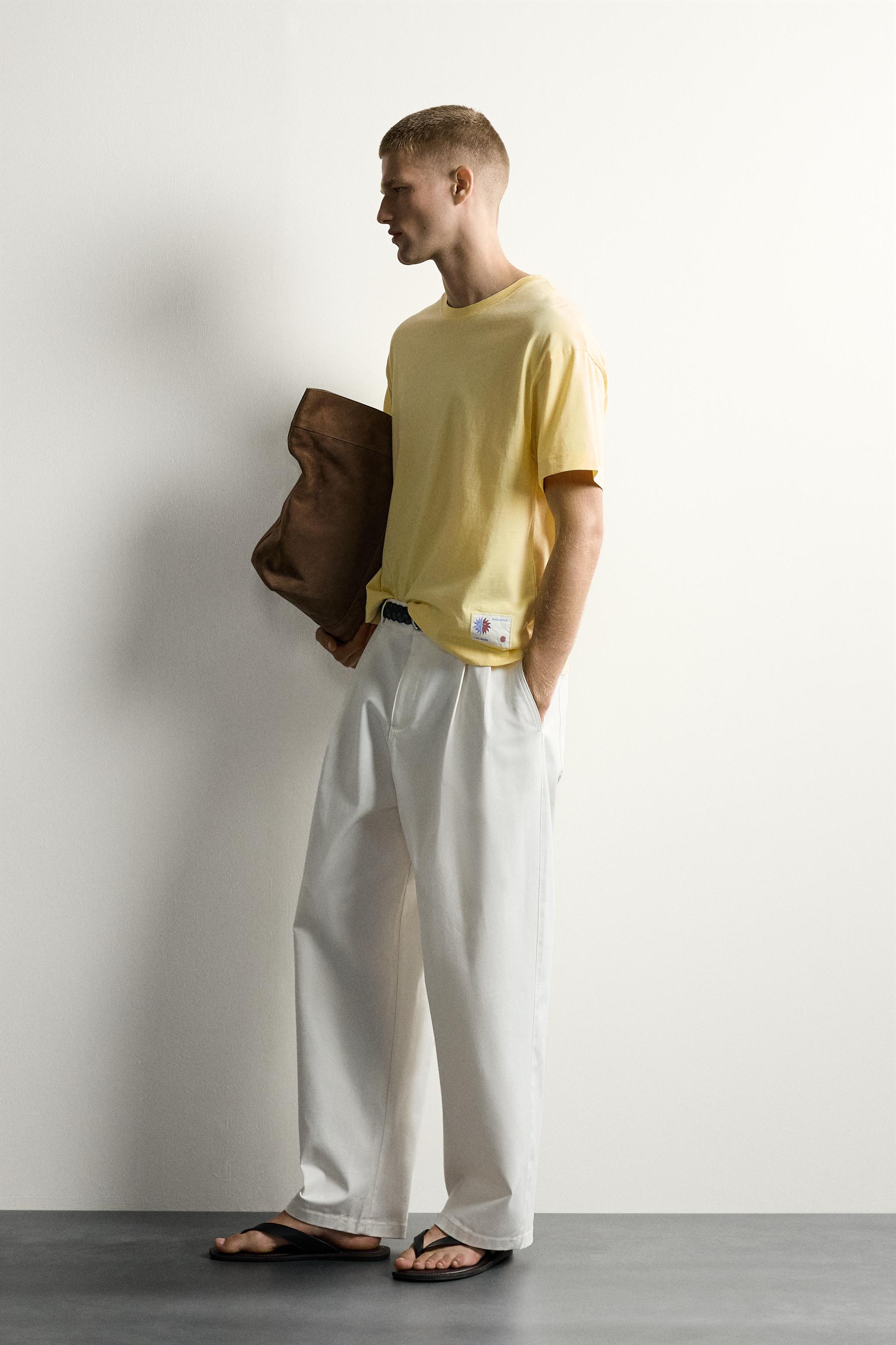 Мужские футболки Zara SUN GRAPHIC RELAXED FIT T-SHIRT — фото 4