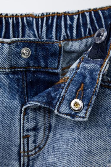 RIPPED DENIM BERMUDA SHORTS - Mid-blue by Zara - Image 2