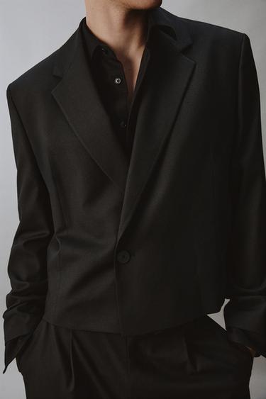 BLAZER COURT DE COSTUME - Noir de Zara - Image 4
