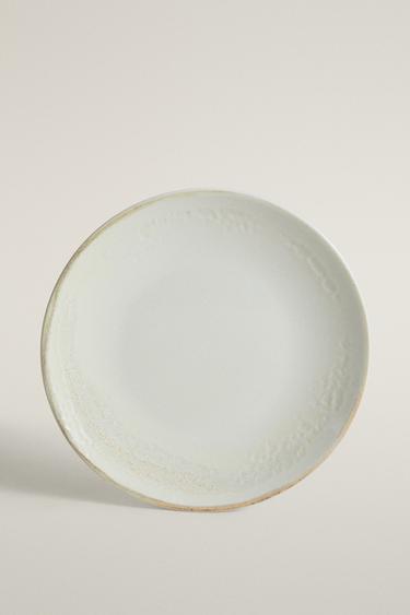 Zara STONEWARE DESSERT PLATE - Ecru - Image 0