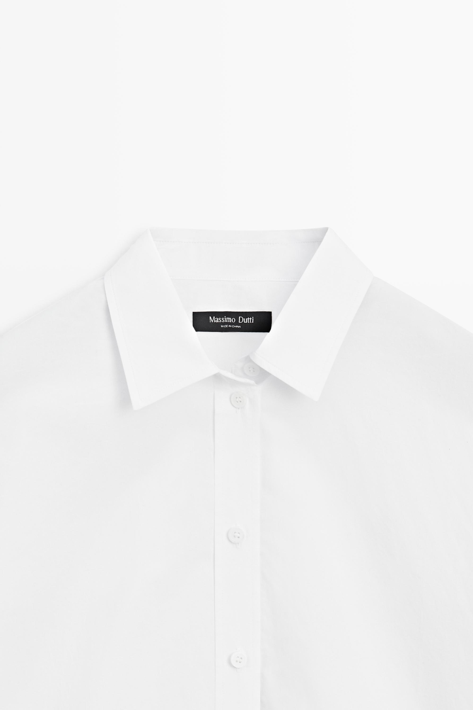 Chemise en popeline 100 % coton avec détail au dos