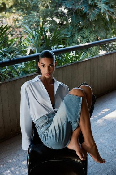 CHEMISE EN POPELINE - Bleu clair de Zara - Image 1