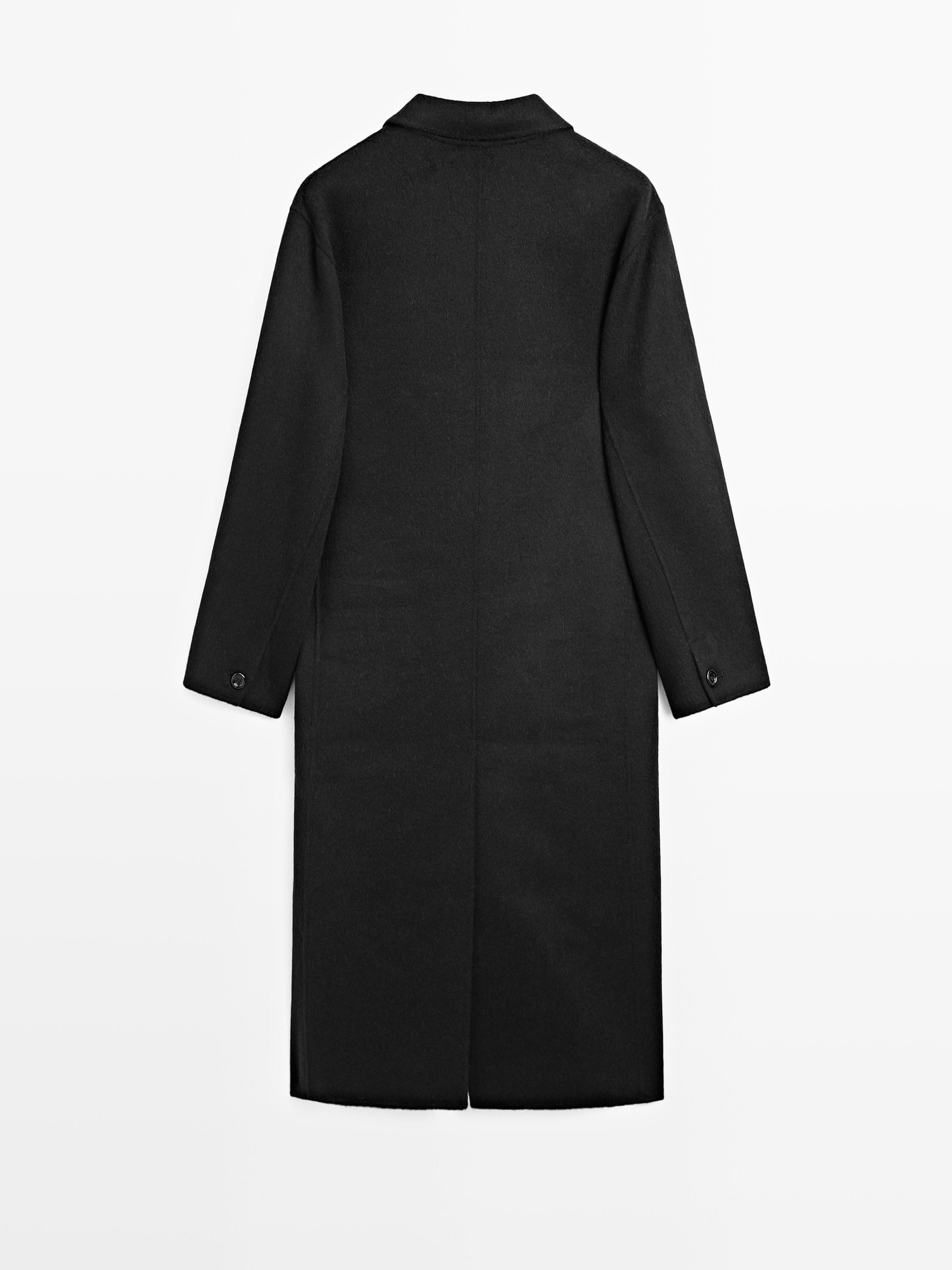 Long wool blend coat
