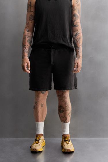 SHORT DE JOGGING - Noir de Zara