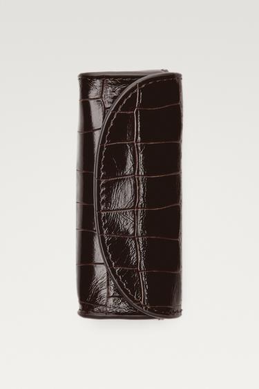 Nappa leather ring case with coco finish — Chocolate 1