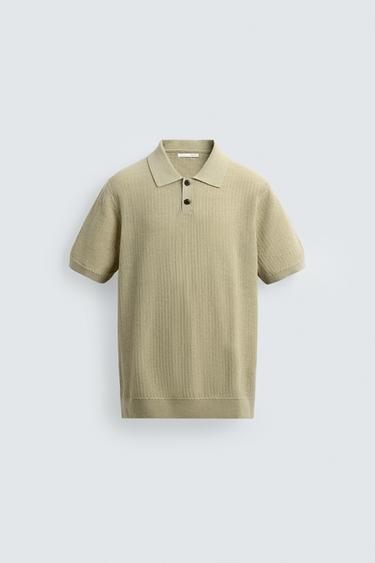 ΠΟΛΟ ΠΛΕΚΤΟ REGULAR FIT ΜΕ ΣΧΕΔΙΟ ΥΦΑΝΣΗΣ - Ταμπά του Zara