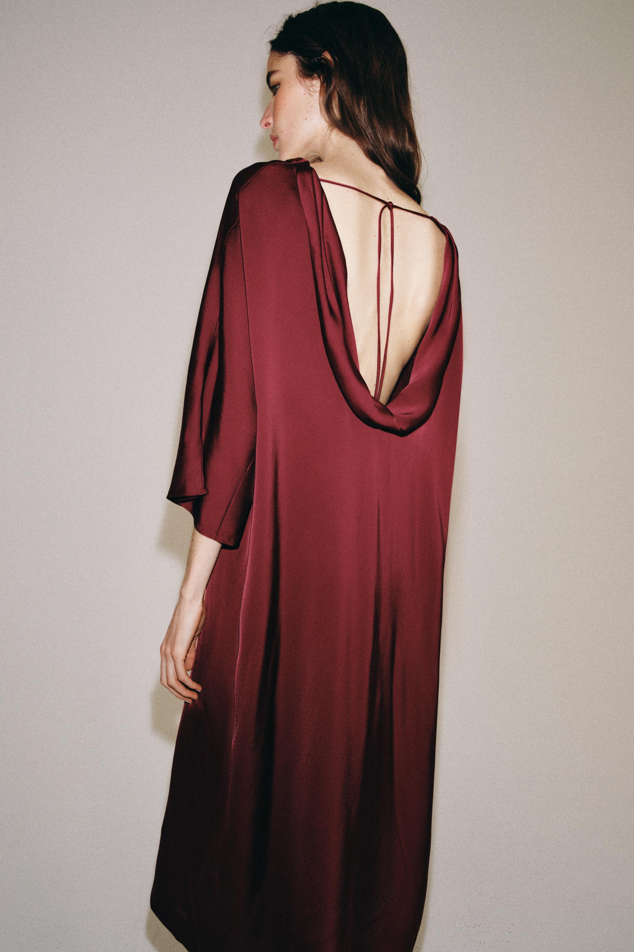 ZW COLLECTION SATIN EFFECT MIDI DRESS