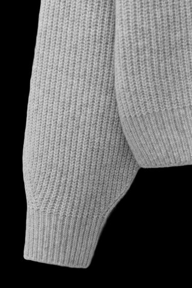 Zara PEARL KNIT SWEATER - Pearl gray