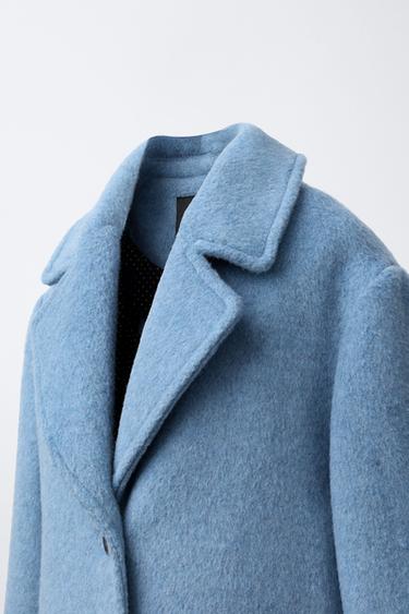 MANTEAU EN LAINE - Bleu clair de Zara - Image 4