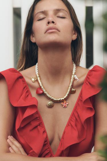 CHARM CORD NECKLACE - Golden by Zara - Image 0
