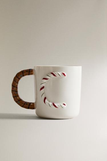 CHILDREN'S STONEWARE LETTER "C" CHRISTMAS MUG - متعدد الألوان الخاص بـ Zara - صورة 0