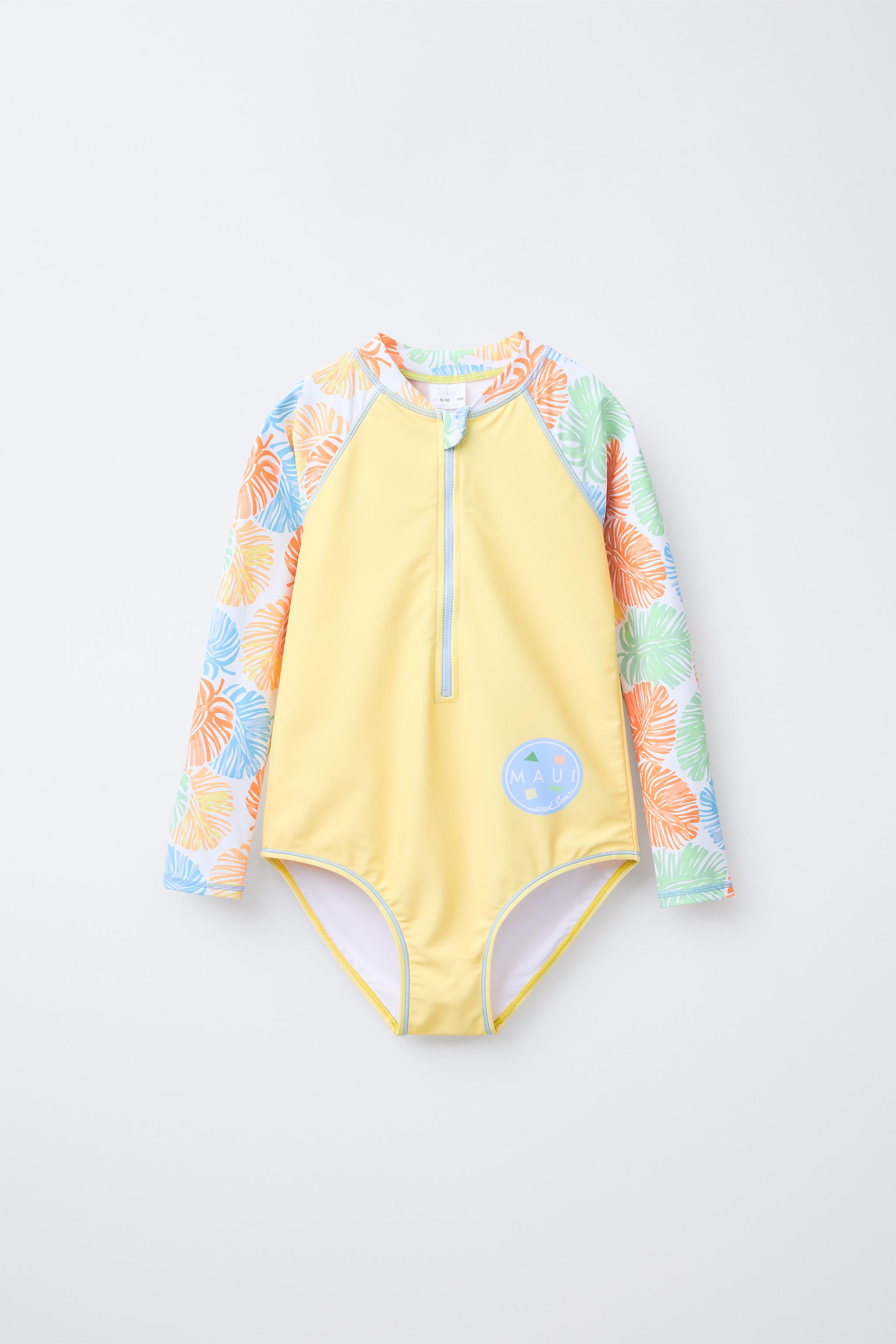 6-14 YEARS/ MAUI & SONS ® LEOTARD SWIMSUIT - Yellow | ZARA