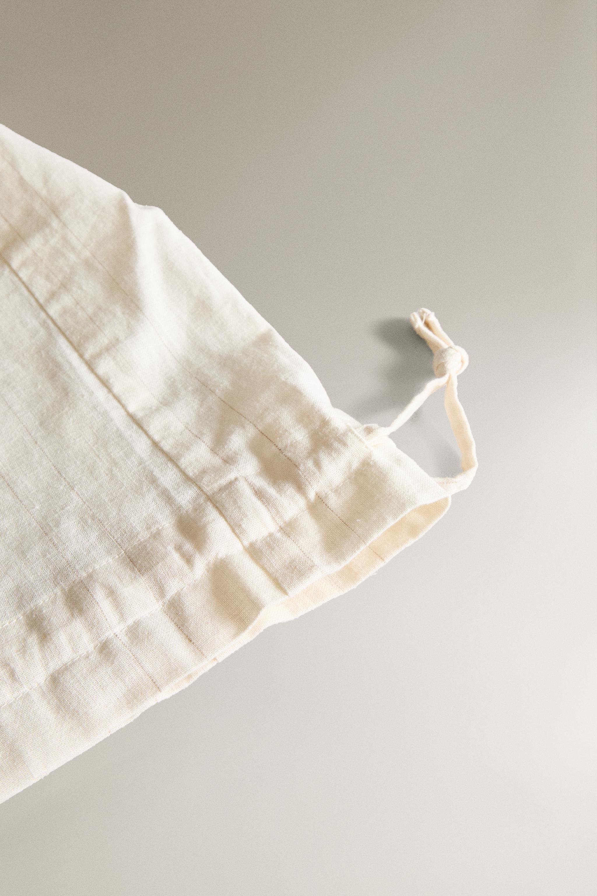 LINEN AND COTTON LAUNDRY BAG