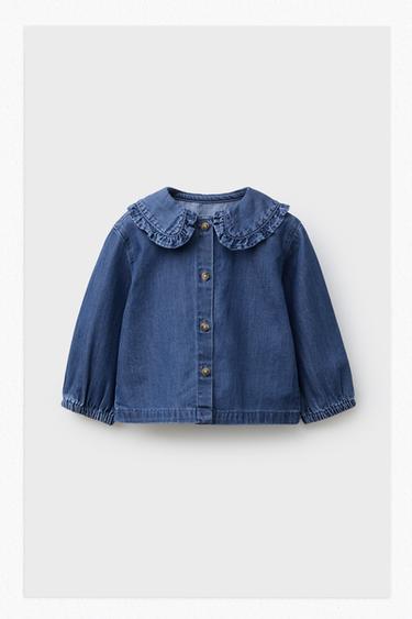 CAMISA DENIM - Azul medio de Zara