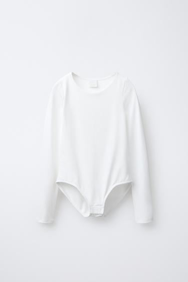 POLYAMIDE BODYSUIT - White by Zara - Image 0