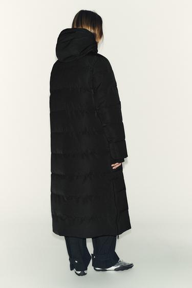 EXTRA LONG WATER-REPELLENT WINDPROOF HOODED DOWN PUFFER JACKET - Black by Zara - Image 7
