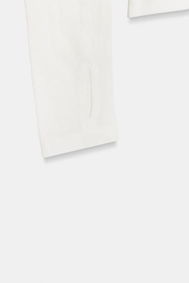 COTTON LONG SLEEVE T-SHIRT - Oyster-white by Zara - Image 6