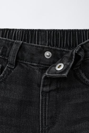 BERMUDA EN JEAN BAGGY DÉCHIRÉ - Noir de Zara - Image 2