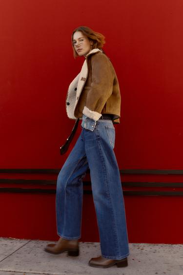 ДВУСТОРОННЯЯ КУРТКА-ДУБЛЕНКА — РЫЖЕВАТО-КОРИЧНЕВЫЙ от Zara