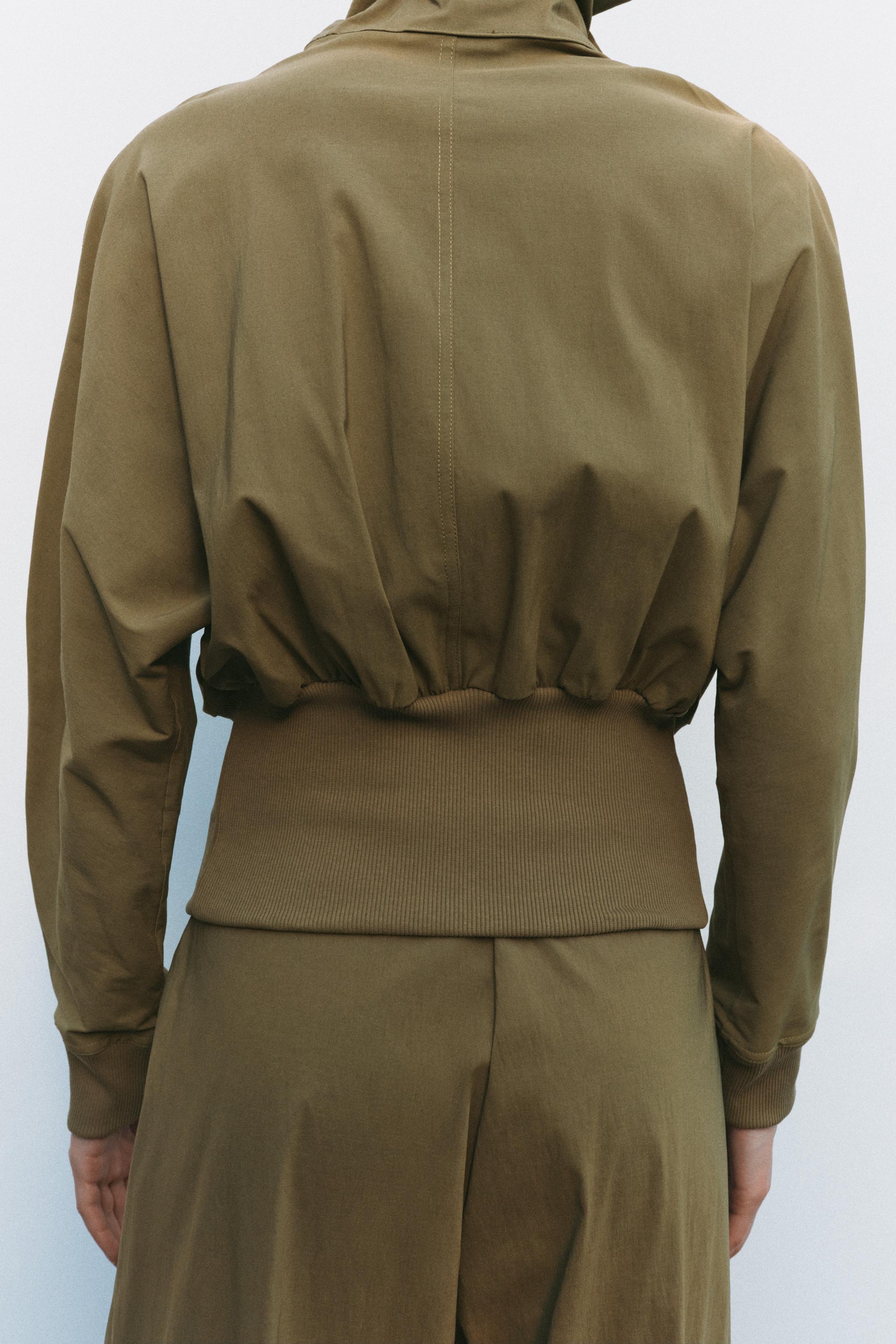 HIGH COLLAR JACKET - Khaki | ZARA United States