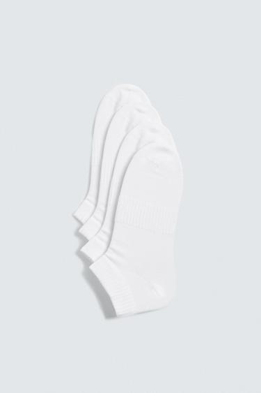 4-PACK OF BASIC ANKLE SOCKS - White by Zara