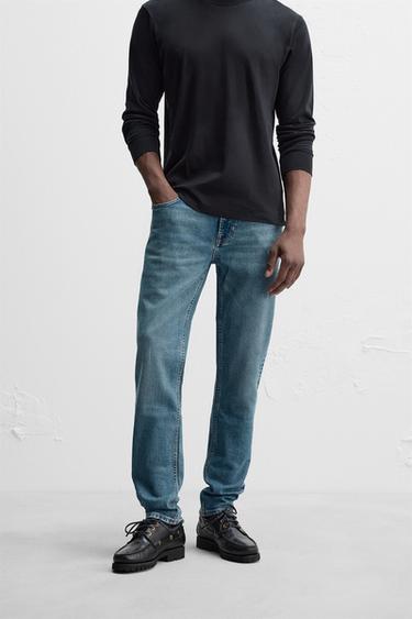 SLIM FIT JEANS - Mid-blue by Zara