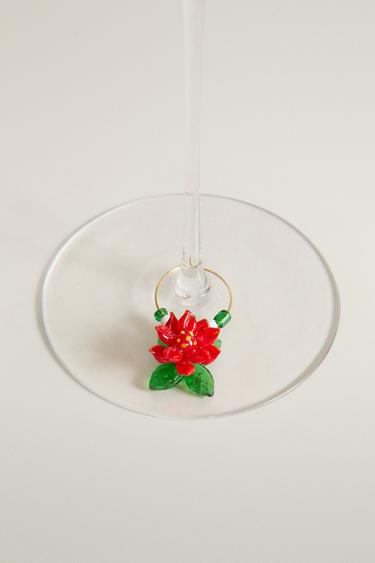 CHRISTMAS GLASS CHARMS (SET OF 6) — Red 2