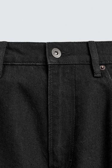 BARREL FIT JEANS WITH ZIPS - Black by Zara - Image 9