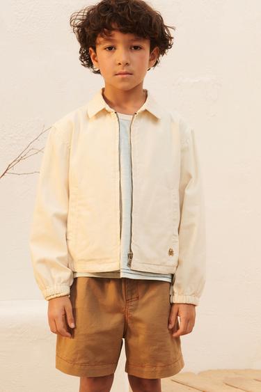 LIMITED EDITION EMBROIDERED LIGHTWEIGHT JACKET - Beige by Zara - Image 1