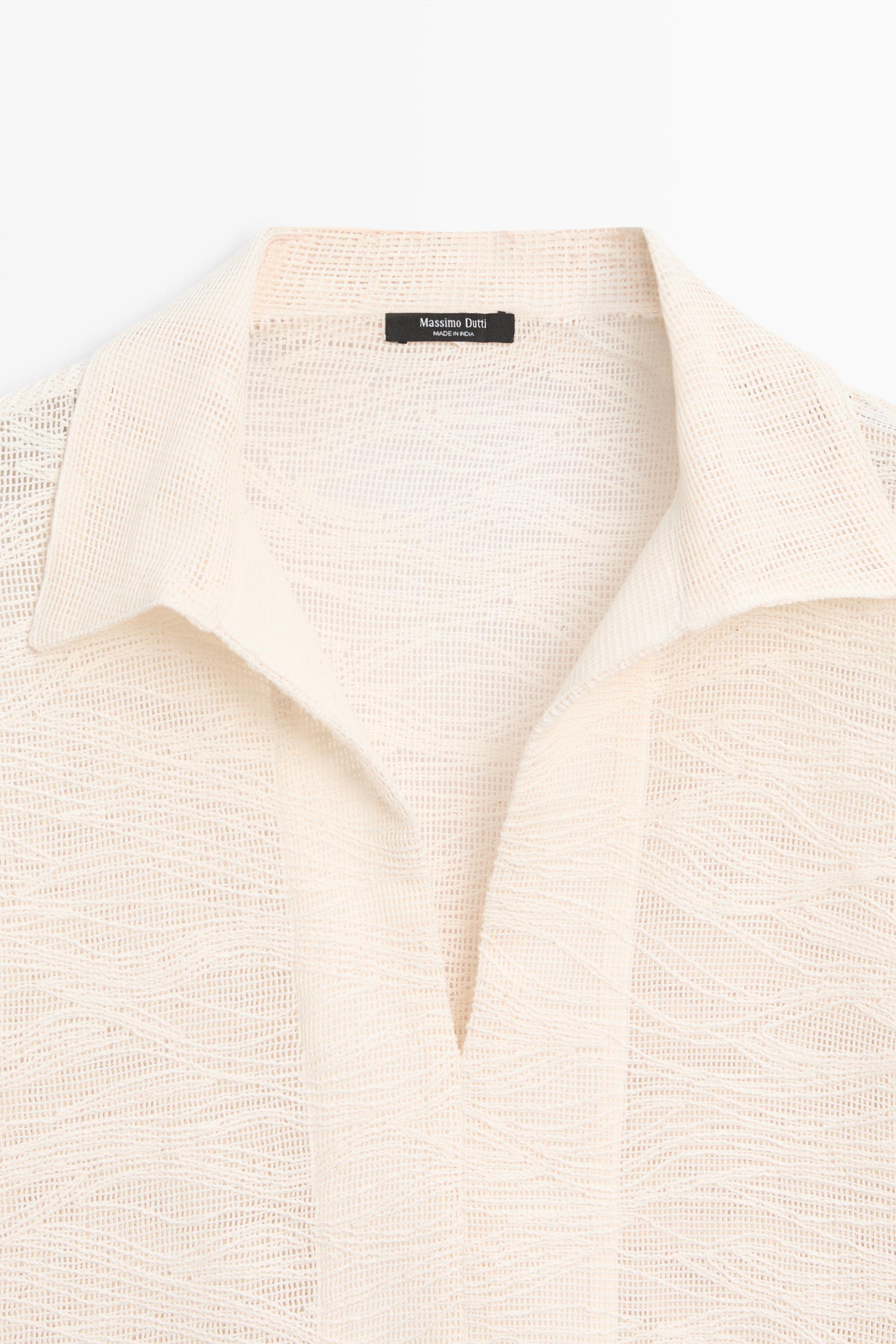 Chemisier polo 100 % coton brodé