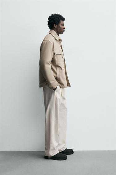 SOFT PADDED OVERSHIRT - Beige by Zara - Image 3