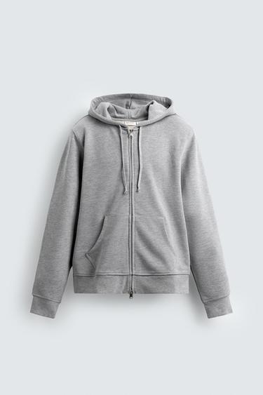 ZIP HOODIE HEAVY WEIGHT - Grey marl by Zara