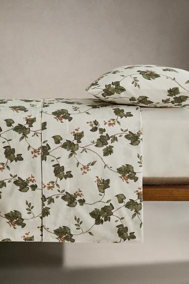 LEAF PRINT FLAT SHEET - Oyster-white by Zara - Image 2