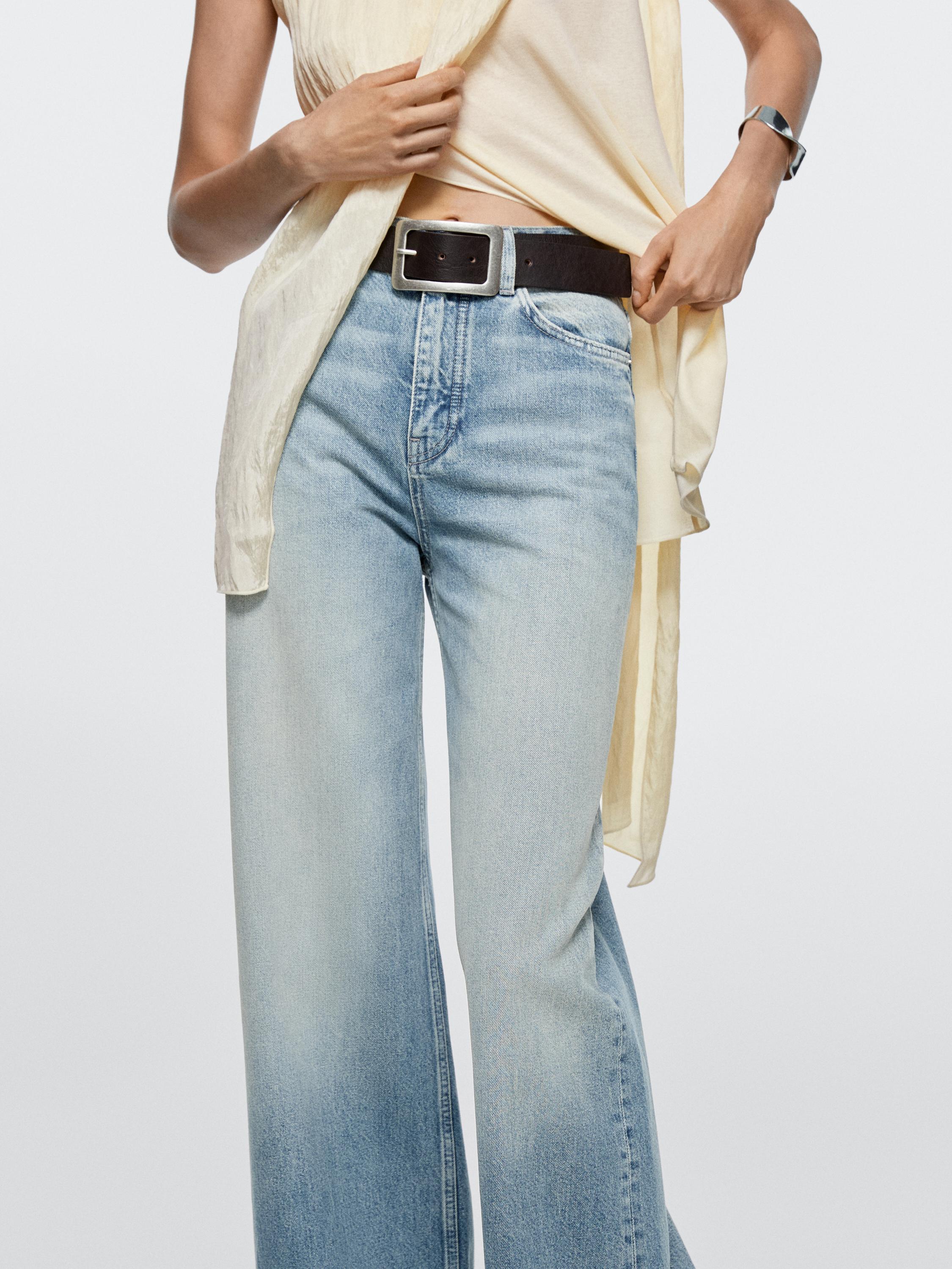 High-waist wide-leg jeans
