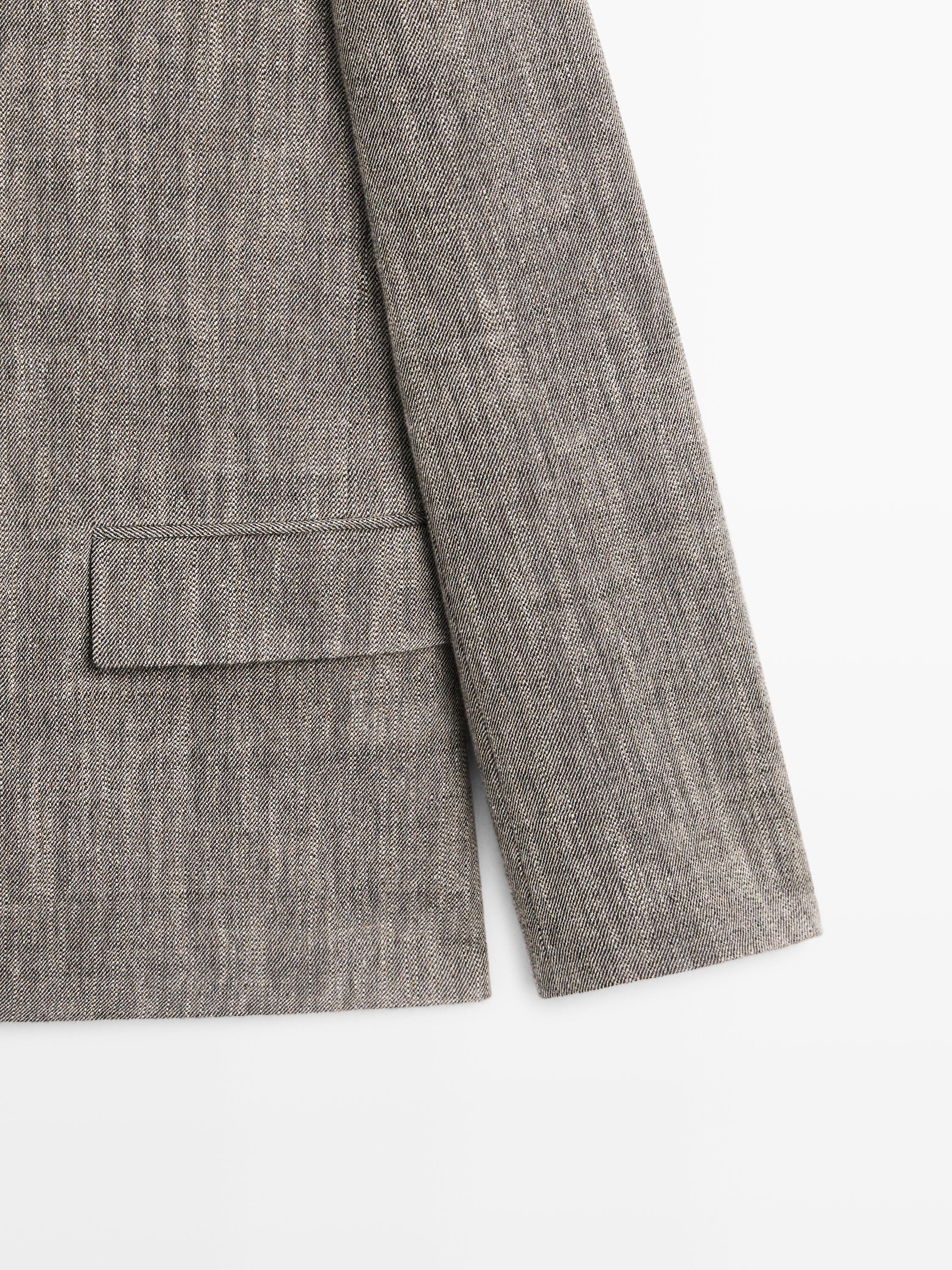 Flecked wool blend blazer